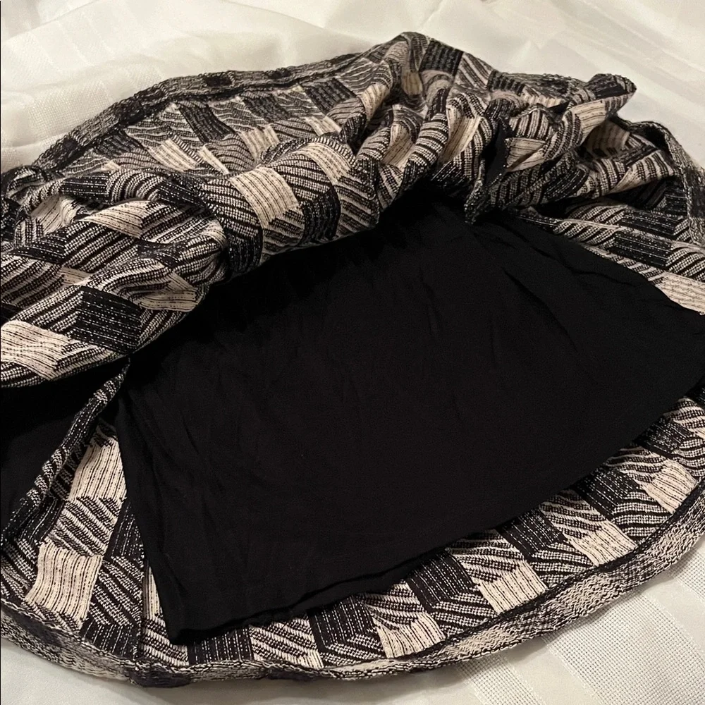 Free People Checkered Skater Skirt - Black and Cream - Picture 4 of 7